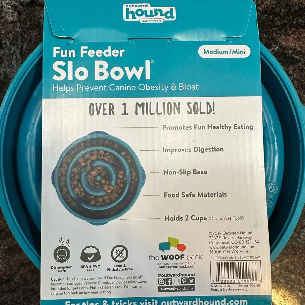 NWT Outward Hound Slow Feeder Bowl